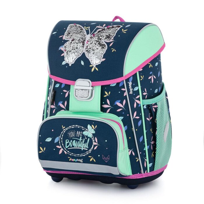 oxybag Školská taška PREMIUM COOL Butterfly purple