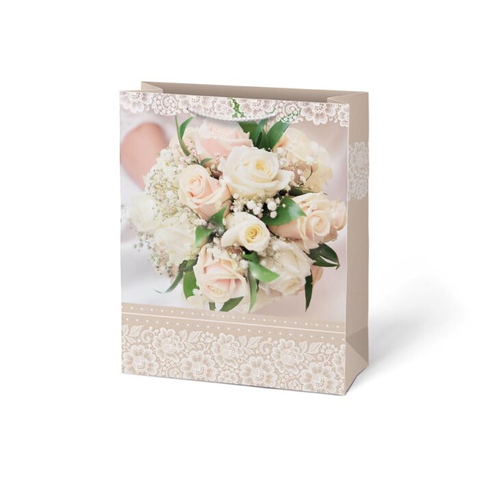 MFP Geschenkstasche 265 x 325 x 135 mm Hochzeit Blumenstrauß