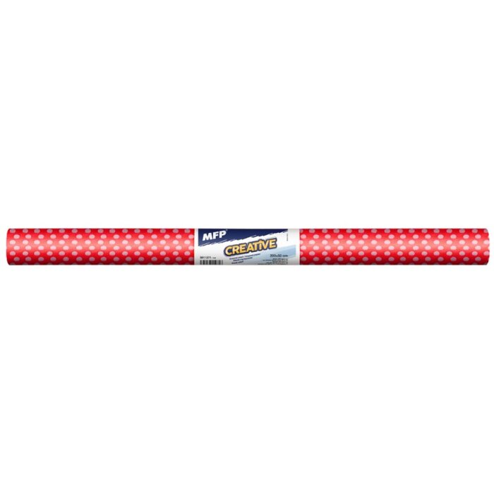 MFP CREATIVE Krepppapierrolle 50 x 200 cm rot/weiß gepunktet