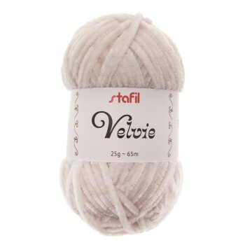 stafil Chenillegarn Velvie 25 g 65 m weiss