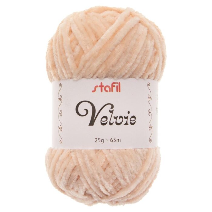 stafil zamatová priadza Velvie 25 g 65 m béžová