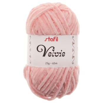 stafil priadza Chenille Velvie 25 g 65 m ružová