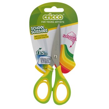 CRICCO soft touch Schere 13,5 cm grün/gelb