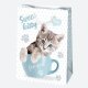 Darčeková taška 230 x 320 x 110 mm FUNNY ANIMALS – Mačka v šálke Sweet Kitty