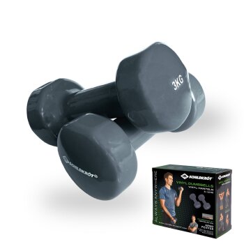 SCHILDKRÖT Vinyl činky, 3,0 kg set, antracit