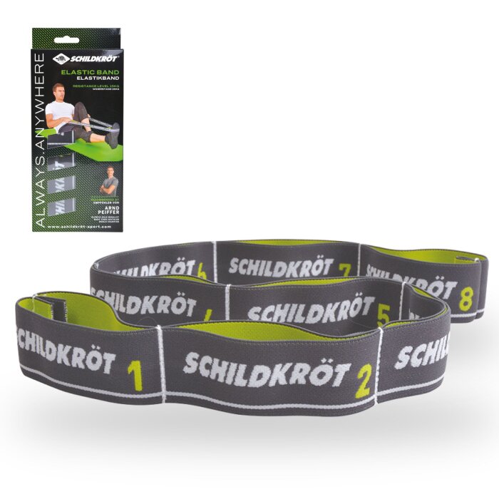 SCHILDKRÖT Tréningová guma Elastic Band, 15,0 kg, sivá/zelená