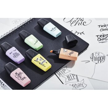 Textmarker - STABILO BOSS MINI Pastellove - Einzelstift - pudriges Gelb