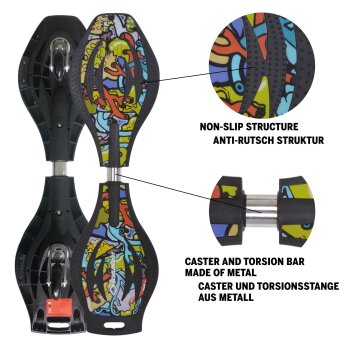 SCHILDKRÖT Waveboard Good Vibes Graffiti