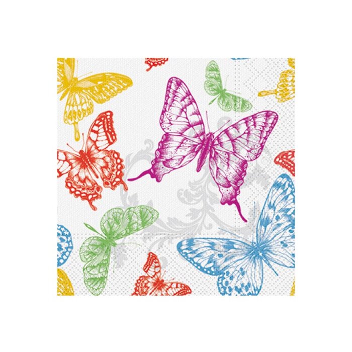 MFP servítky 33 x 33 cm Butterfly Rainbow