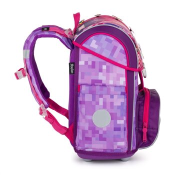 oxybag Školská taška set 3-dielny PREMIUM COOL Playworld Girl Blocks