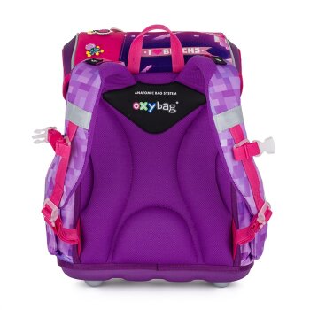 oxybag Školská taška set 3-dielny PREMIUM COOL Playworld Girl Blocks