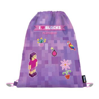 oxybag Školská taška set 3-dielny PREMIUM COOL Playworld Girl Blocks