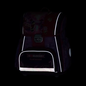 oxybag Školská taška set 3-dielny PREMIUM COOL Playworld Girl Blocks