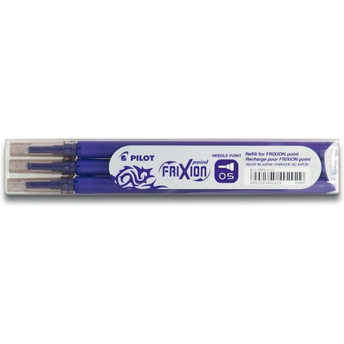 PILOT Ersatzminen FRIXION POINT 05, 3er Set VIOLETT