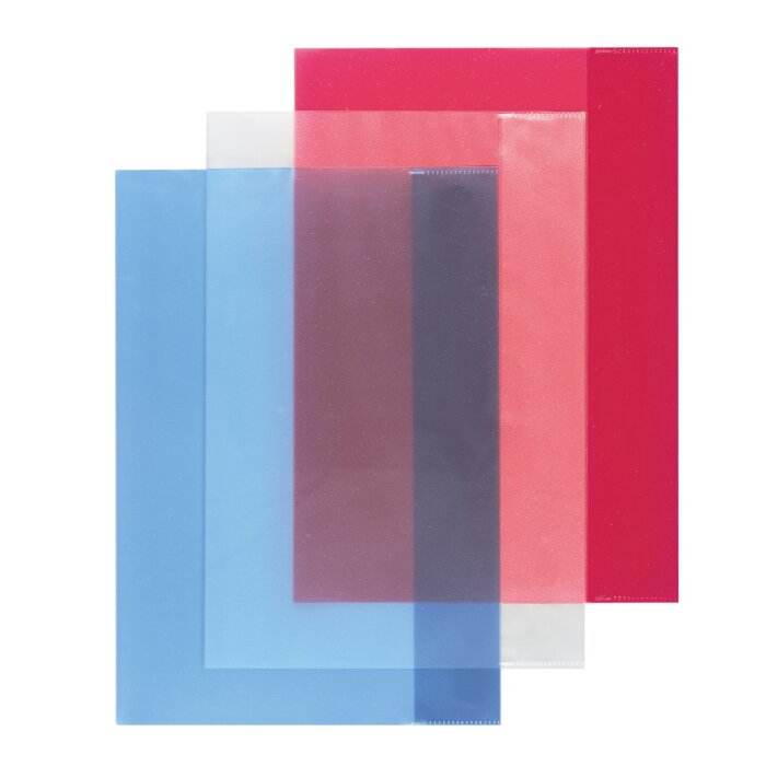 herlitz Heftschoner DIN A4, PP, transparent-sortiert 3er Set