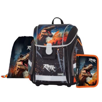 oxybag Schultaschenset 3-teilig PREMIUM LIGHT Dino Raptor
