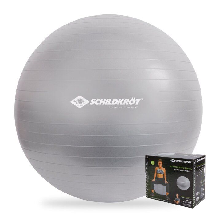 SCHILDKRÖT Gymnastikball, Durchmesser: 650 mm, silber