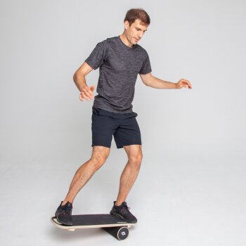 SCHILDKRÖT Balance Board Wave, aus Echtholz, schwarz