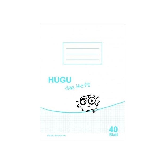 HUGU Schulheft A4 kariert 5mm 40 Blatt