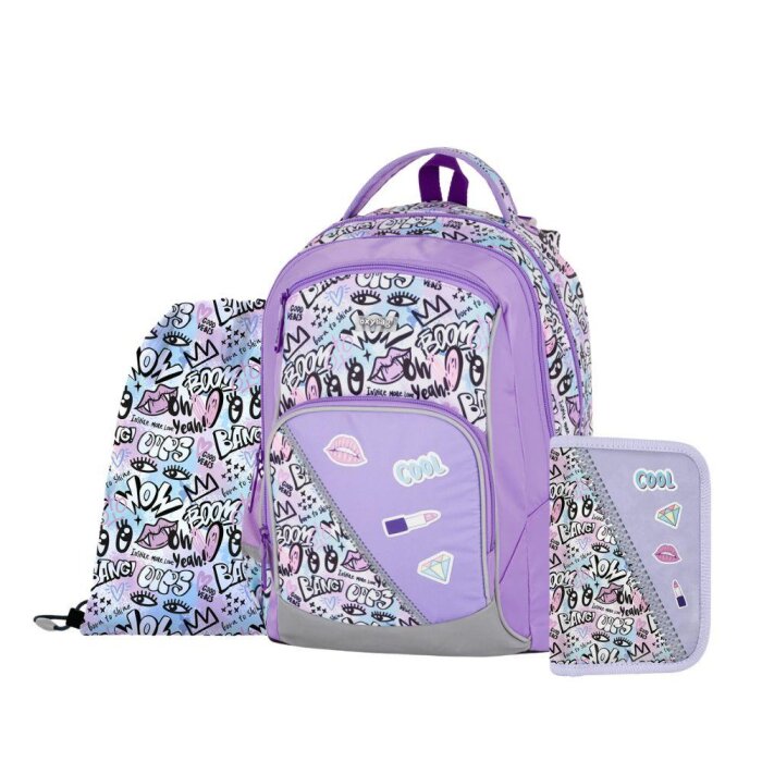 oxybag Schulrucksackset 3-teilig OXY GO Funny Girl
