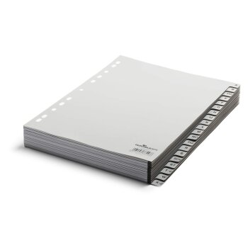 DURABLE Kunststoff-Register, A-Z, A4, PP, 20-teilig, grau