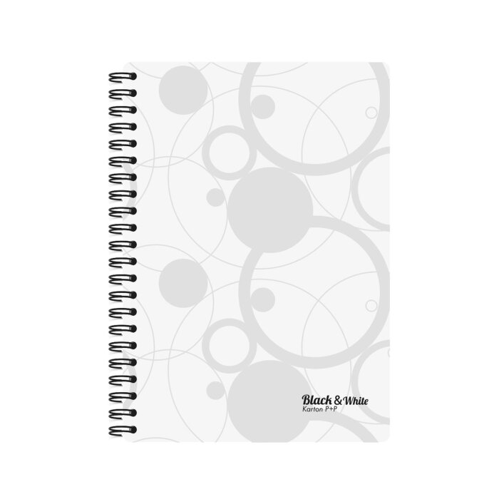 oxybag Collegeblock A4 PP liniert 60 Blatt BLACK AND WHITE white