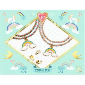 DJECO Fadenkunst und Perlen – Regenbogen Kumihimo You & Me Bastelset