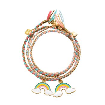 DJECO Fadenkunst und Perlen – Regenbogen Kumihimo You & Me Bastelset