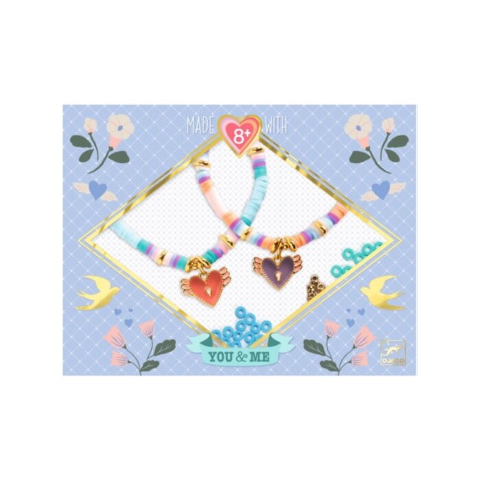 DJECO Fadenkunst- und Perlen-Set Heishi You & Me