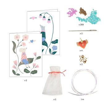 DJECO Fadenkunst- und Perlen-Set Heishi You & Me