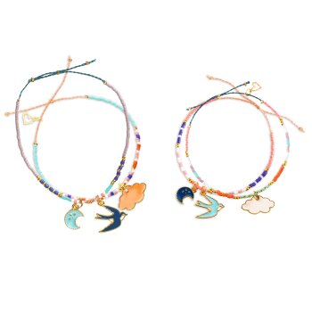 DJECO Fadenkunst und Perlen – Mehrreihige Armbänder Himmel – You & Me