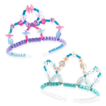 DJECO Fadenkunst und Perlen Duo - 2 Tiaras, Blau