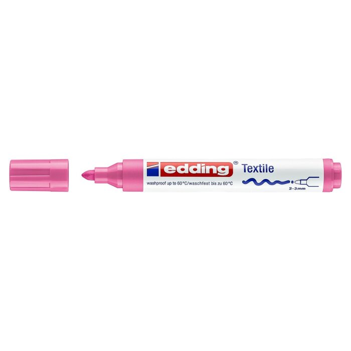 edding 4500 textilný popisovač - ružovkastý