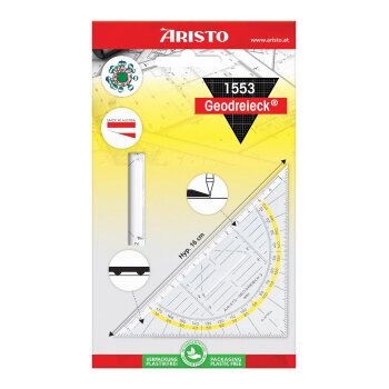 ARISTO Geodreieck® 16 cm transparent, mit Griff,...