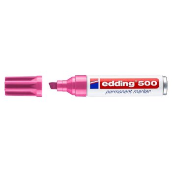edding 500 permanentný popisovač - ružový