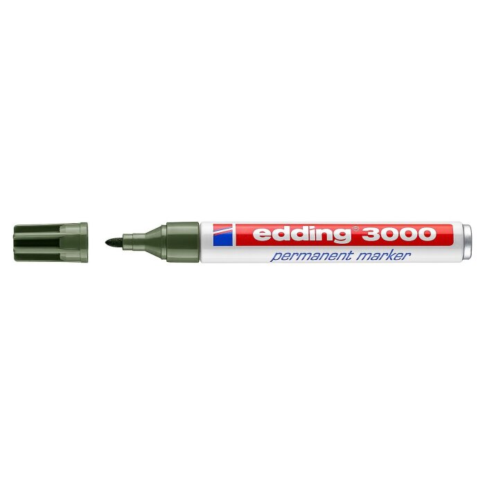 edding 3000 permanentný popisovač - olivovo zelený