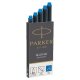 PARKER Großraum-Tintenpatronen QUINK königsblau 5er
