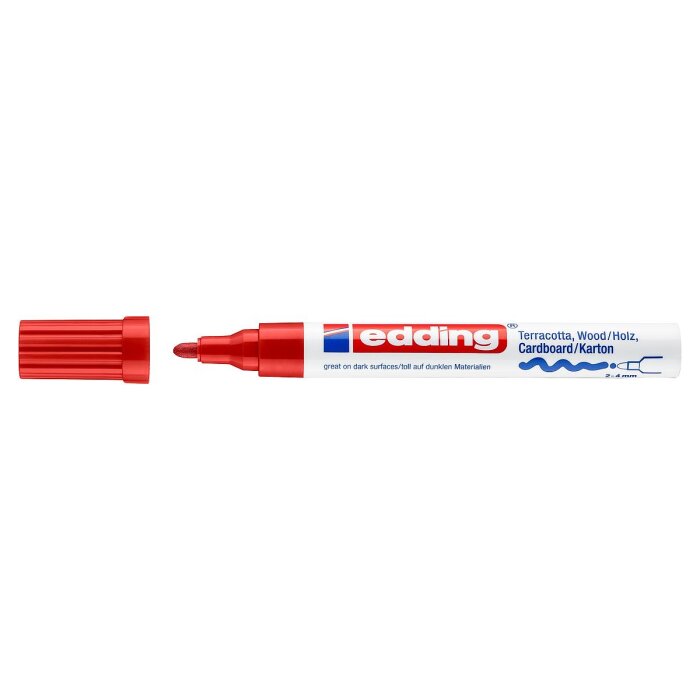 edding 4000 matný lakový popisovač - červený