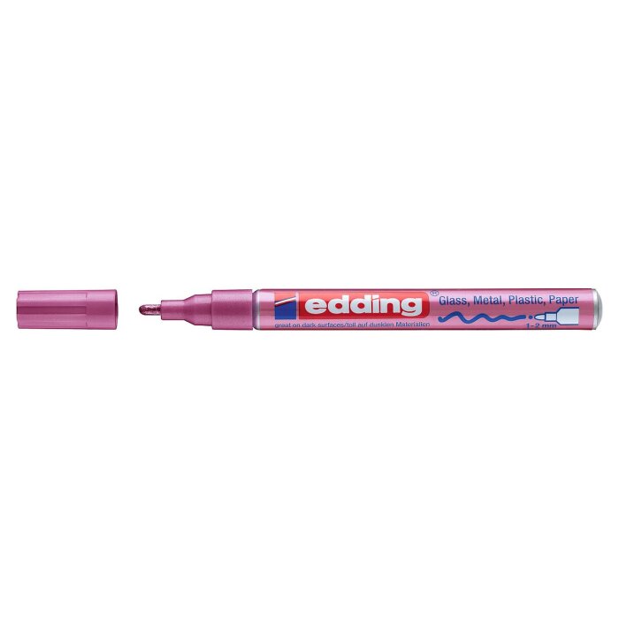 edding 751 lesklý lakový popisovač metalický - ružový