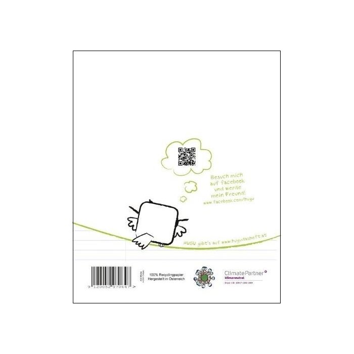 HUGU Schulheft Quart liniert 10mm mit Korrekturrand 20 Blatt