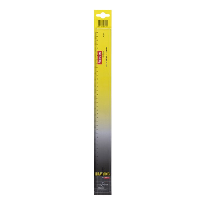 ARISTO College Lineal 40 cm, transparent, mit Facette, Tuschekante (AR23040)