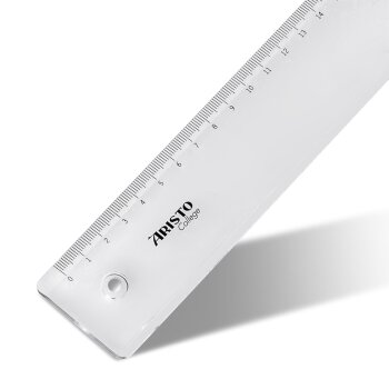 ARISTO College Lineal 40 cm, transparent, mit Facette, Tuschekante (AR23040)