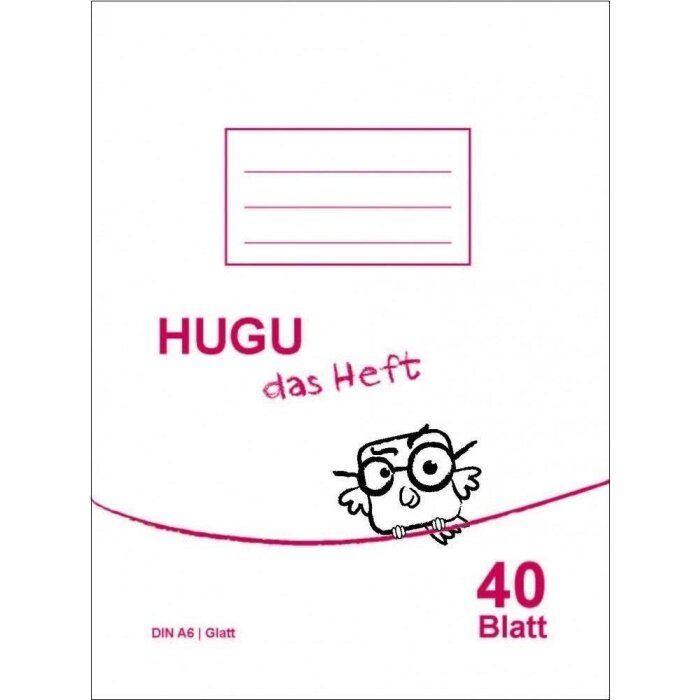 HUGU Schulheft A6 glatt 40 Blatt