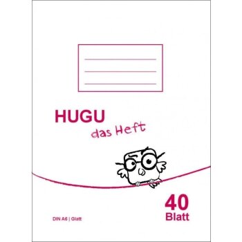 HUGU Schulheft A6 glatt 40 Blatt