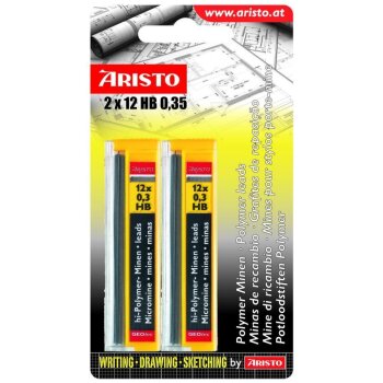 ARISTO Feinminen Polymer HB 0,35mm 2 x 12er (AR8630B)