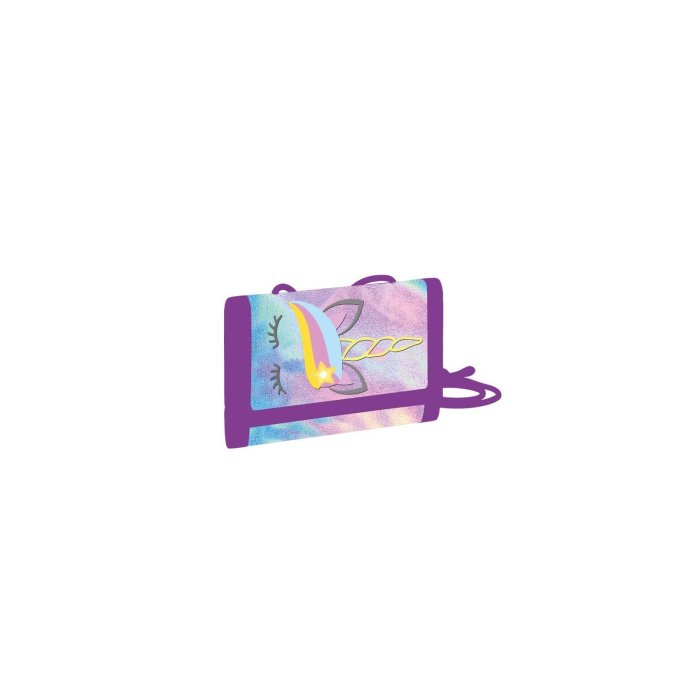 oxybag Detská textilná peňaženka so šnúrkou na krk - Unicorn iconic