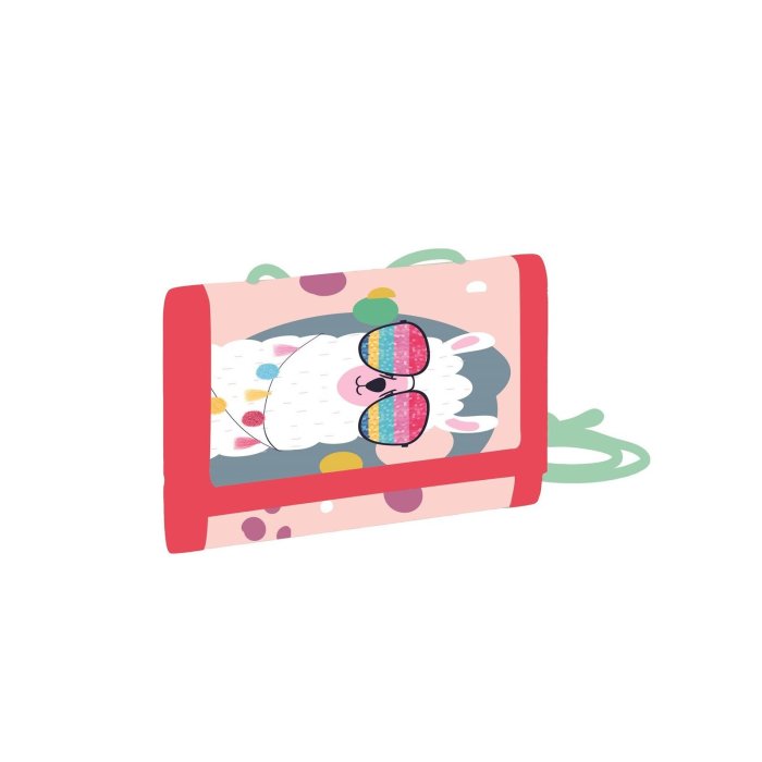 oxybag Detská textilná peňaženka so šnúrkou na krk - Lama