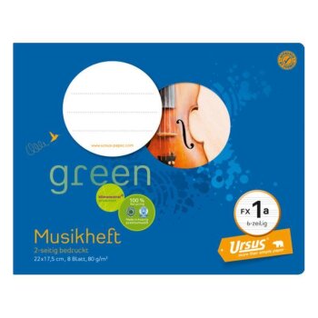 URSUS [OE] Musikheft FX1a / OE1a blau 22x17,5cm 8 Blatt...