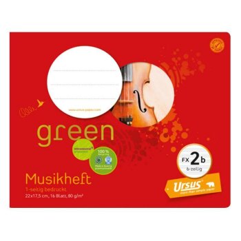 URSUS [OE] Musikheft FX2b / OE2b rot 22x17,5cm 16 Blatt...