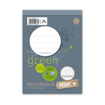 URSUS [OE] Notizblock A6 48 Blatt 5mm kariert